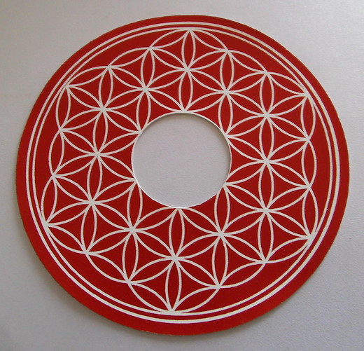 Blume des Lebens Türspion selbstklebend rot