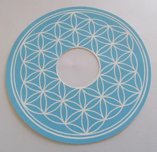 Blume des Lebens Türspion selbstklebend blau