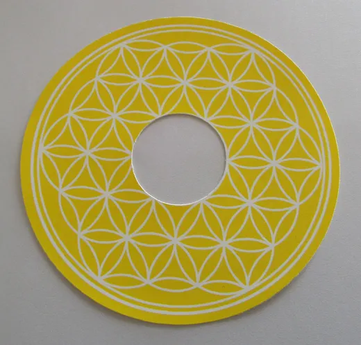 Blume des Lebens Türspion selbstklebend gelb